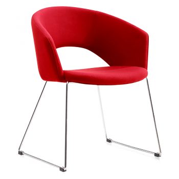Preston Visitor Chair - Red Fabric
