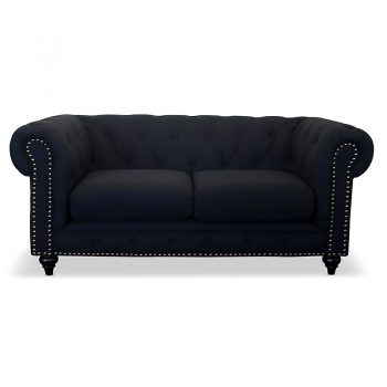 Chesterfield 2 Seater, Black