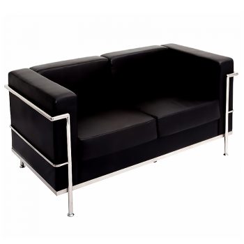 black reception sofa