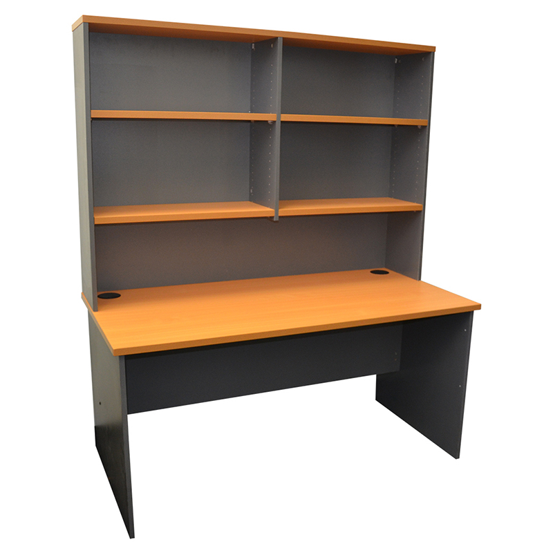 Corporate Desk And Hutch Package, Office Desk With Bookcase