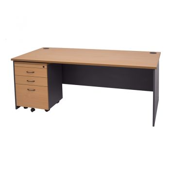 Brown and Black Corporate Office Desk