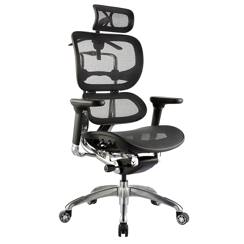 Hi Tech Ergo Chair Large Black Mesh Seat And Back Value Office