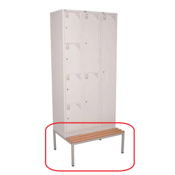 locker stand with seat