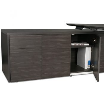 Elite Electric Height Adjustable Desk with Left Hand Storage Cupboard, Detail