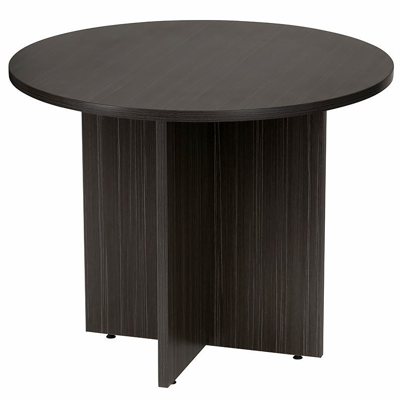 Elite Round Meeting Table Blackened, Round Office Meeting Table