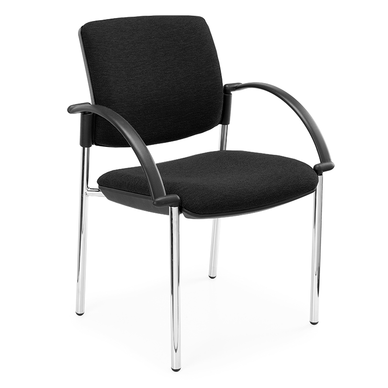 Juni Visitor Chair with Arms- Weight rating – 135kg | Value Office