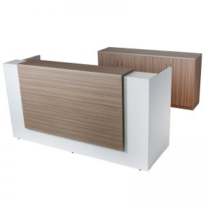 Primo Straight Rec Desk - White-Divine Oak | Value Office Furniture