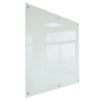 Harlow Magnetc White Glass Board, Angle View
