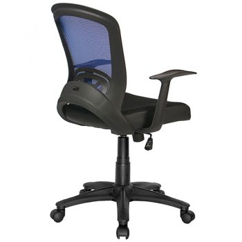 Andes Chair, Blue Mesh Back - Rear View