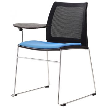 Rift Mesh Back Chair with Tablet Arm and Optional Upholstered Seat Pad