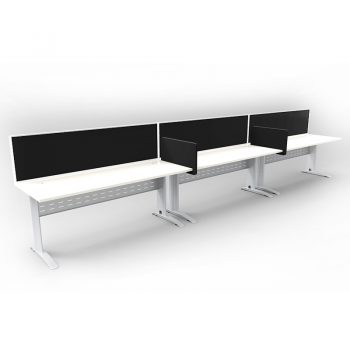 Smart Desks Fitted with Optional Modular Slide-On Desk Dividers