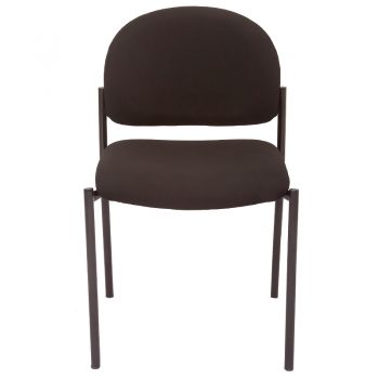 Katherine Visitor Chair, Black Fabric, Front View