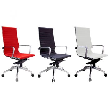 Kew High Back Chairs, Available in Red, Black and White