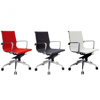 Kew Medium Back Chairs, Available in Red, Black and White
