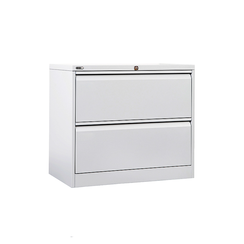Super Heavy Duty Lateral Two Drawer Metal Filing Cabinet White