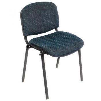 hjh OFFICE XT 700 704331 Visitor Chair Grey Conference Chair Four Legs Stackable Chair Padded with Armrests 
