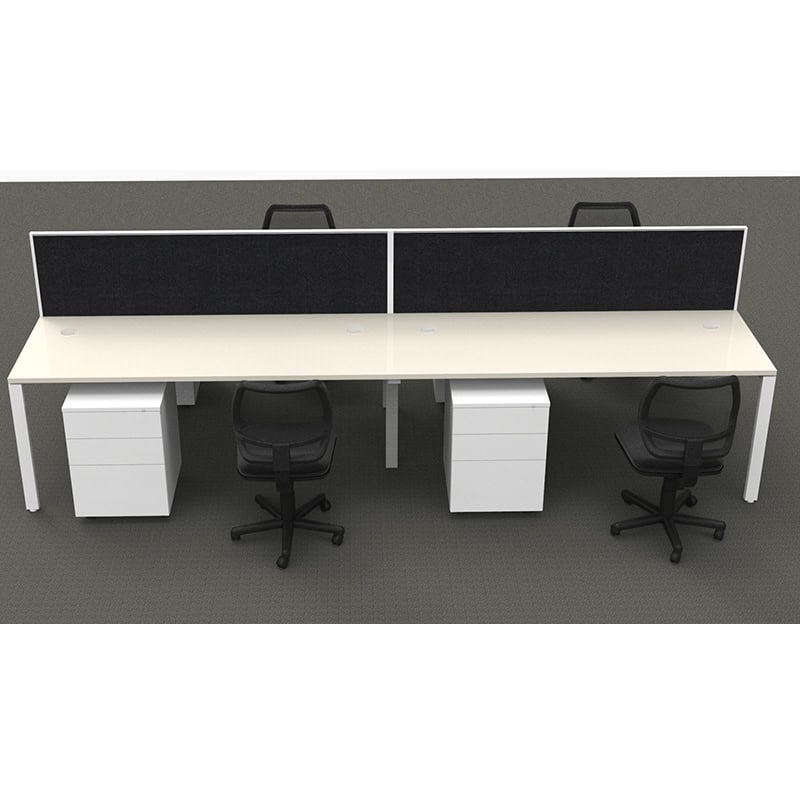 Modular 4 Desk 4 Drawer Unit And 4 Chair Pack Value Office