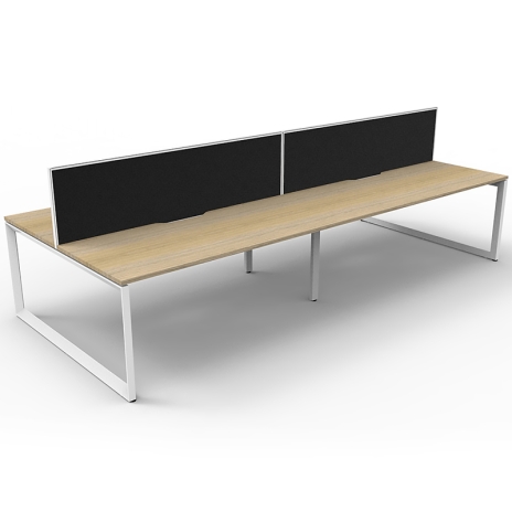 Supreme Loop Leg 4-Way Desk Pod – with Screen Dividers