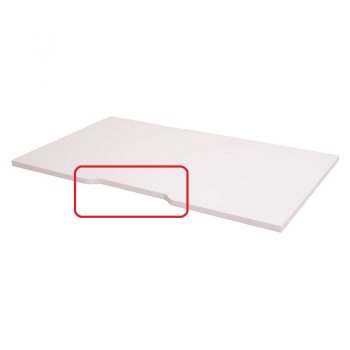 Natural White Scalloped Desk Top