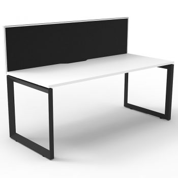 White desk with screen