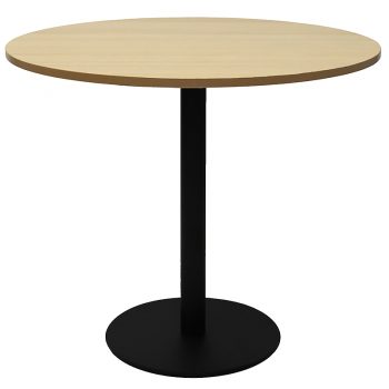 Round Oak Meeting Table