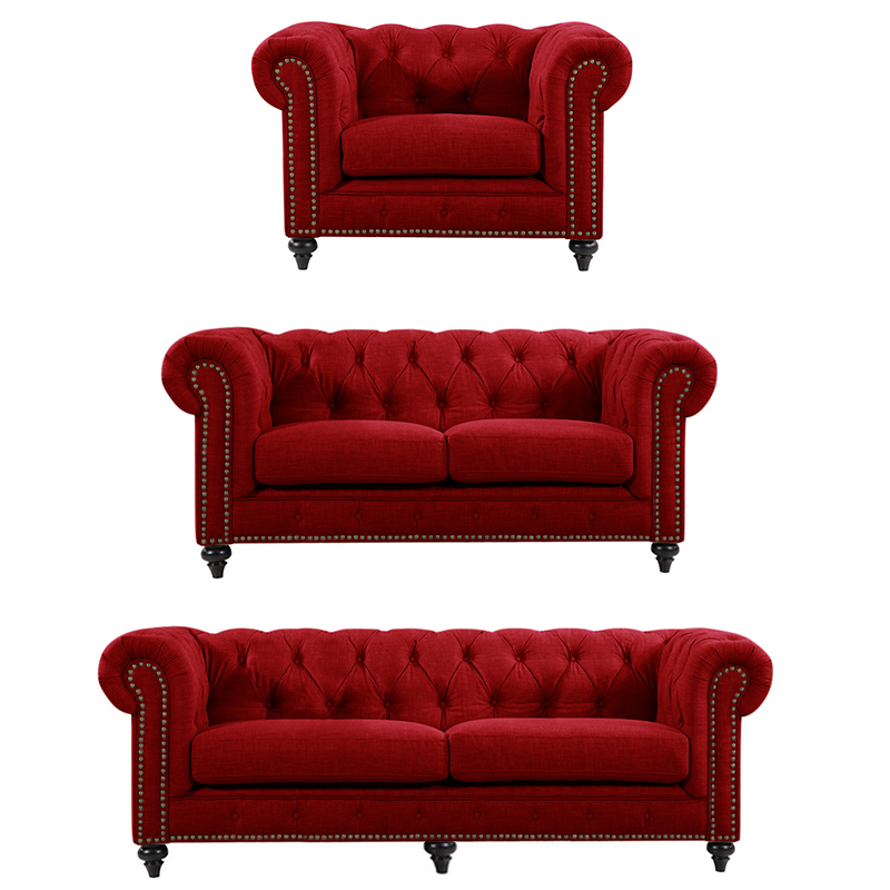 Red chesterfield lounge