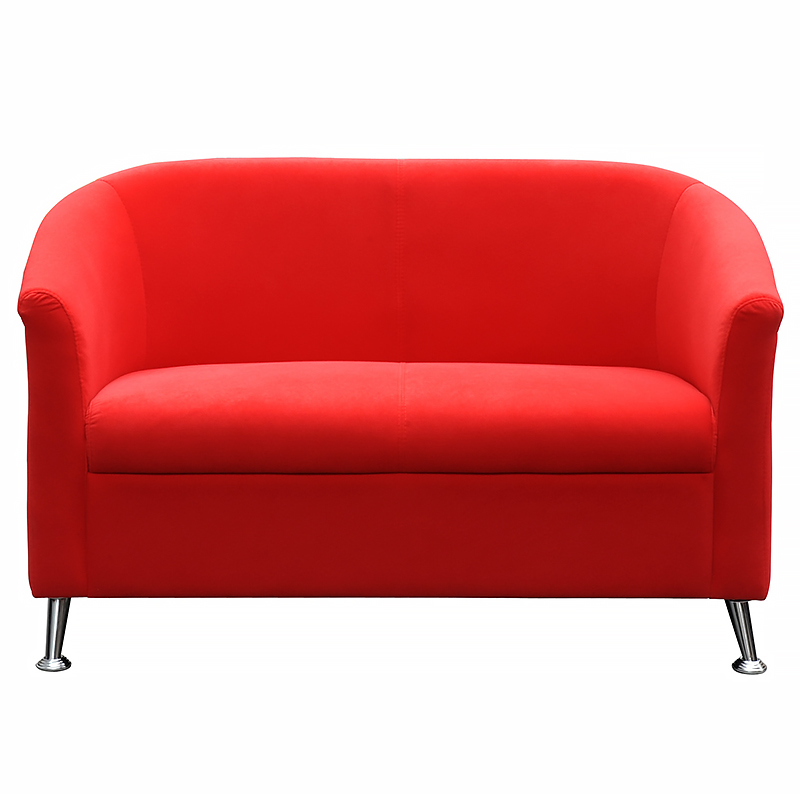 Red Fabric Value Office Furniture, Red Fabric Sofa 2 Seater