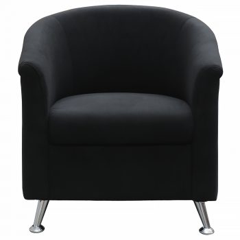 Fabric tub chair. Black