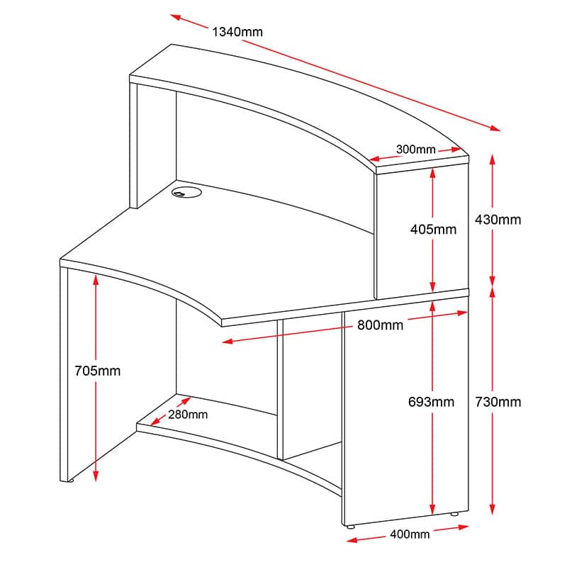 Lobby Reception Desk Dimensions