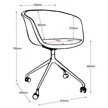 Manly Chair, Dimensions