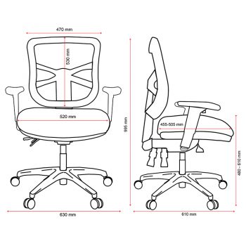 Buro Metro Chair Dimensions