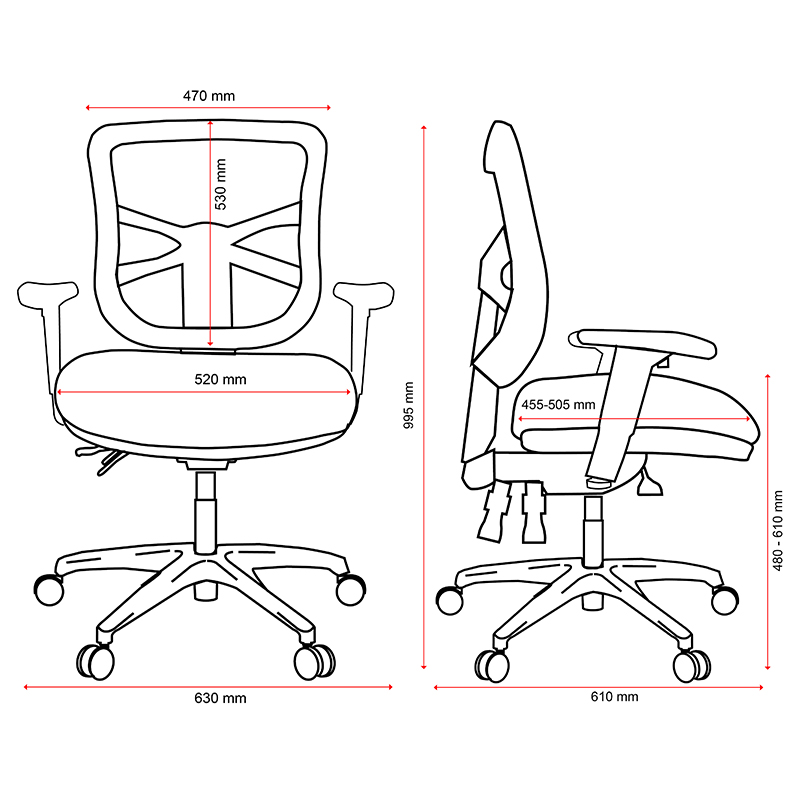 Buro Metro Extra Heavy Duty Chair, 180kg Rating | Value Office Furniture