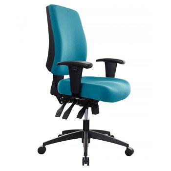 Tidal Medium Back Chair, with Arm Rests, Teal Fabric