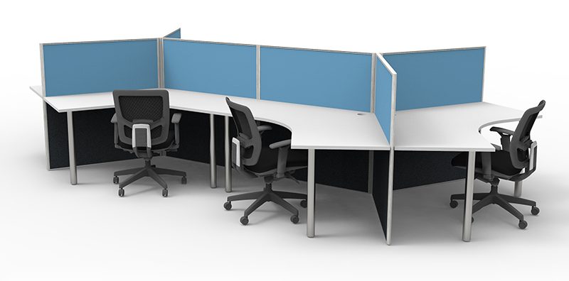 Smart-6-desk-Pod-Blue-Screen-Dividers