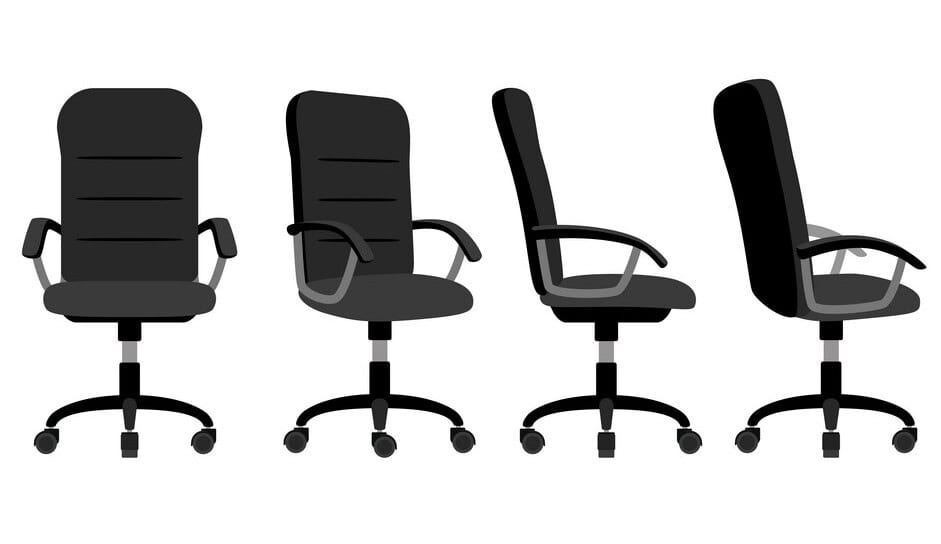 Office chair front and back