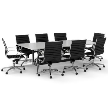 Kennedy-2400mm-x-1200mm-Meeting-Table-and-8-Hunter