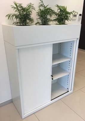Tambour Cupboard with Planter