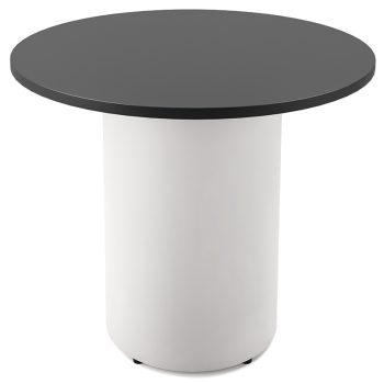 Black and White Drum Base Table