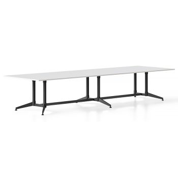 Large black and white meeting table