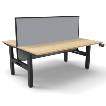 Manual back to back sit stand desks