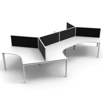 Corner desks with dividers