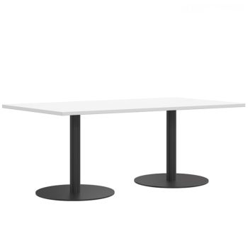 White and Black Meeting Table