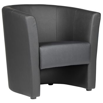 Black Vinyl Tub Chair